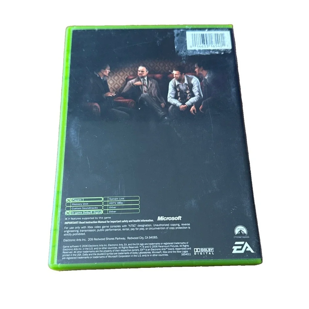 Godfather: The Game (Microsoft Xbox, 2006) Complete With Map & Manual